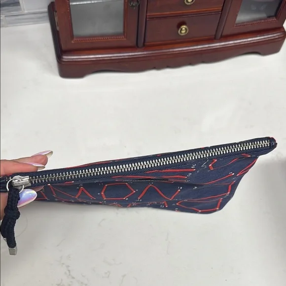 Vilebrequin Navy Blue “Mon Papa” Galaxy Red Limit Edition Pouch